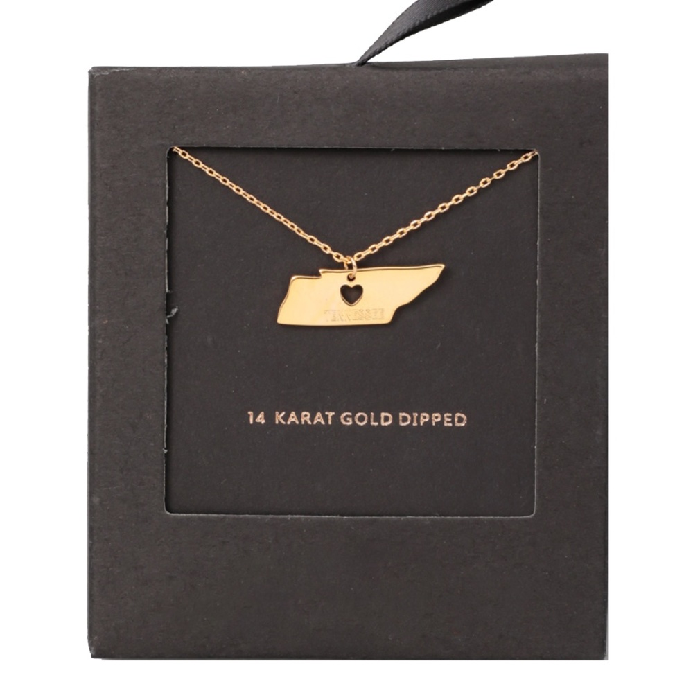 NWT I Heart Tennessee Dainty Gold Dipped Necklace